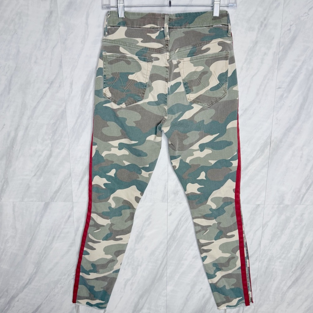 MOTHER High Waisted Looker Fray Camo Pants 27